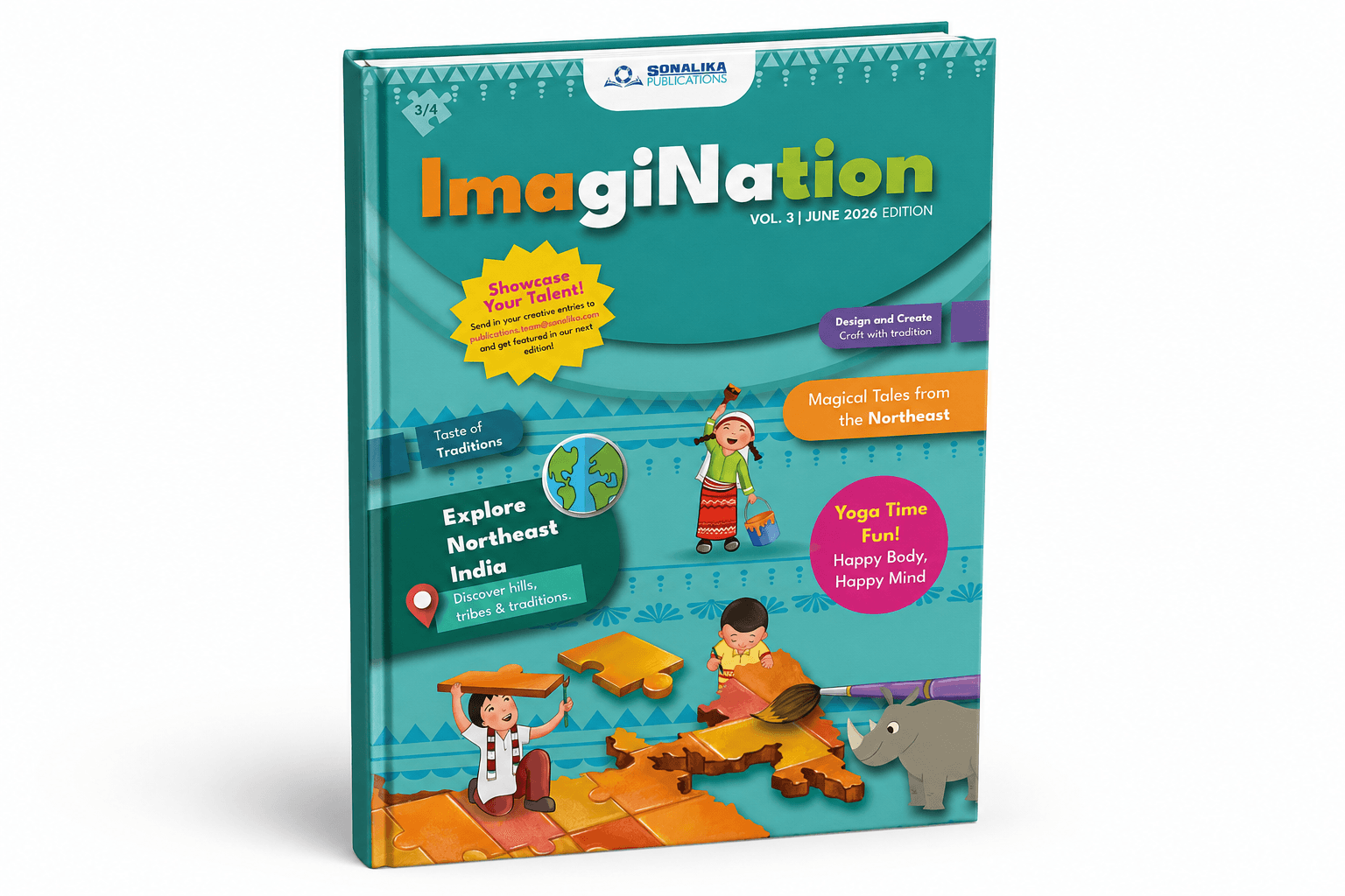 ImagiNation - Northeast India Educational Activity Book for Kids (Vol 3)